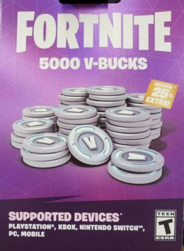 Mavin 5000 V Bucks Fortnite Nintendo Pc Mac Ps4 Ps5 Switch Xbox 5000