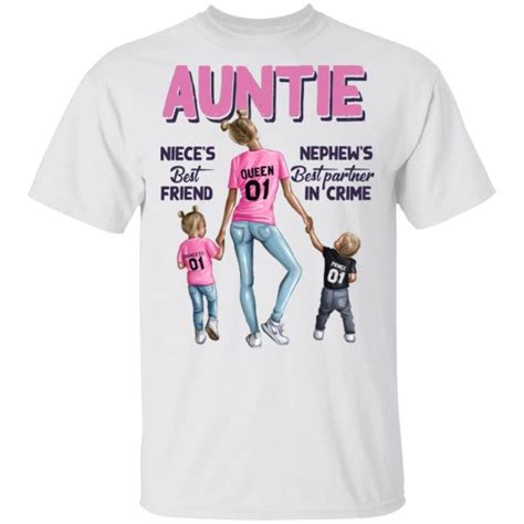 auntie niece s best friend nephew s best partner in crime shirt auntie t shirt aunt ts