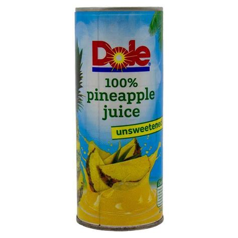 Buy Dole 100 Pineapple Juice Unsweetened 240ml Online The