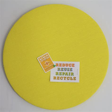 Contemporary Notice Board Yellow Linen Kiki Voltaire