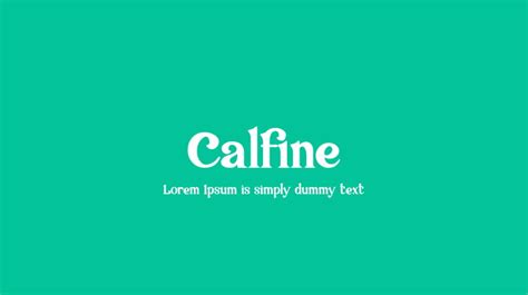 Calfine Font Download Free For Desktop And Webfont