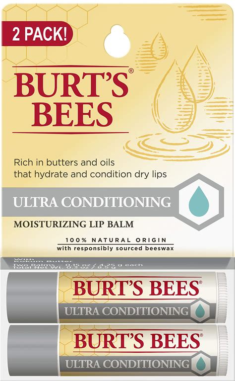 Burts Bees 100 Natural Moisturizing Lip Balm Ultra Conditioning With