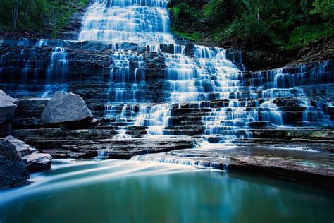 Albion Falls Cascade Waterfall In Hamilton Ontario Canada Wallpaper