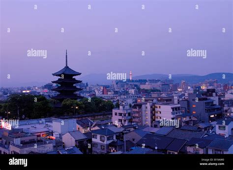 City Skyline With Toji Temple Kyoto Japan Stock Photo Alamy