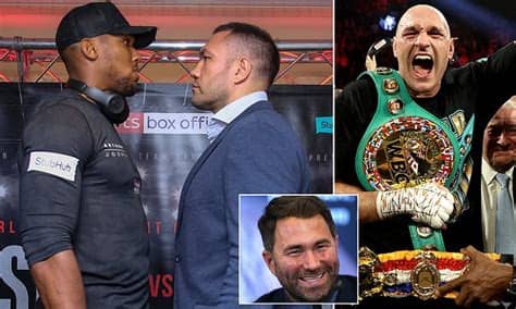 With the boxers threatening each other before saturday's big fight. Tyson Fury should be ringside for Anthony Joshua vs Kubrat ...