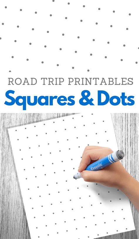 Road Trip Printables For Kids Squares And Dots Board 3