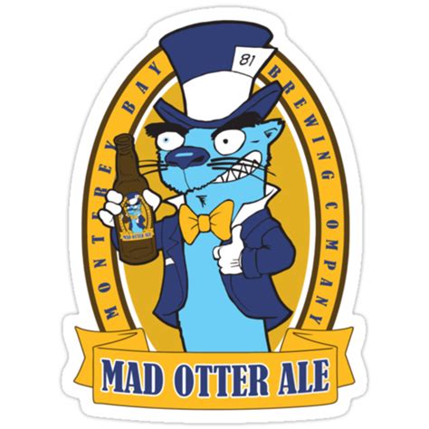 Mad Otter Ale Stickers By Gabe Richesson Redbubble