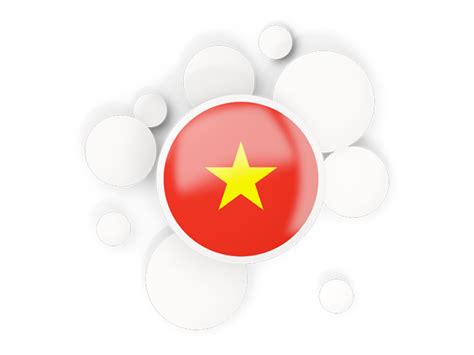 Round Flag With Circles Illustration Of Flag Of Vietnam