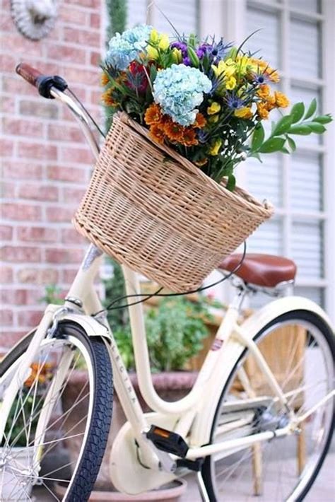 Vintage Bikes And Flowers Bike With Basket Bicycle Basket Old Bicycle