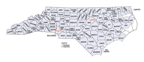 All North Carolina Cities Map