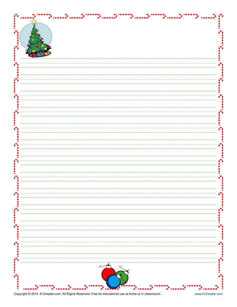 Christmas Printable Writing Paper Web Free Christmas Printables