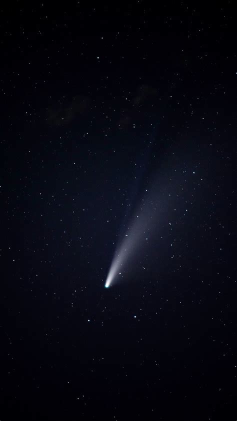 Download Wallpaper 1350x2400 Comet Meteorite Starry Sky Sky Glow