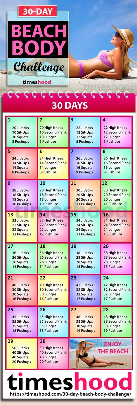 looking for perfect beach body plan try this 30 day beach body challenge to get ready for beach