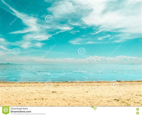 Clear Beach And Blue Sky White Cloud Stock Photo Image Of Scene