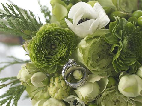 Green Wedding Flowers Alluring Blooms