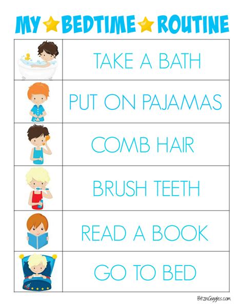 Morning And Bedtime Routine Charts