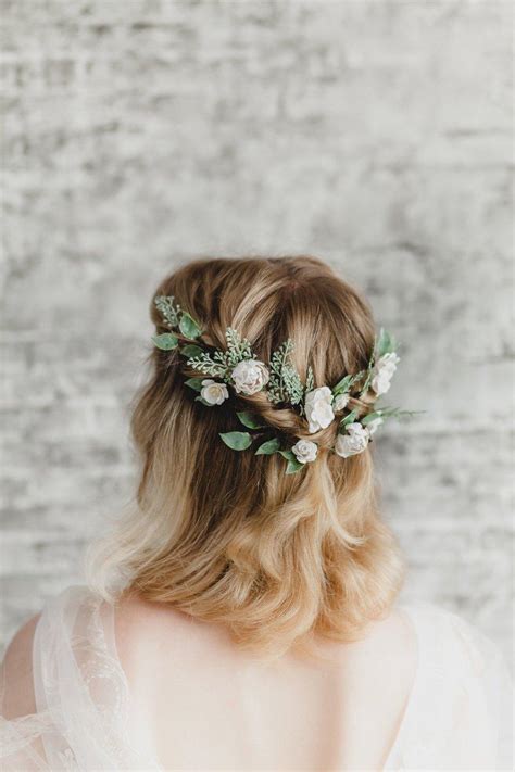 Bridal Headpiece Floral Leaf Headband Woodland Wedding Hair Piece