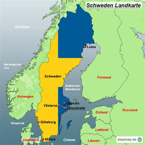 Stepmap Schweden Landkarte Landkarte Für Schweden