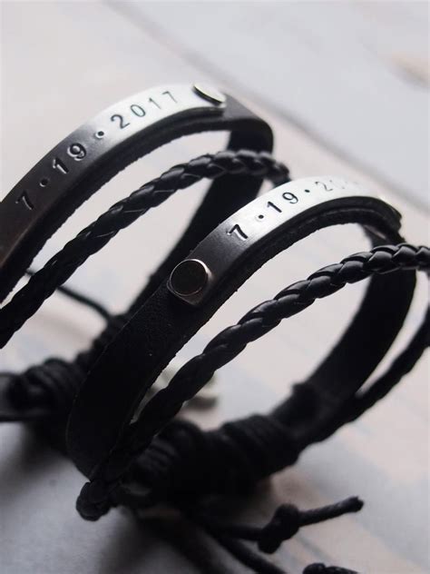 Couples Bracelets Personalized Couples Bracelet Matching Etsy Hong