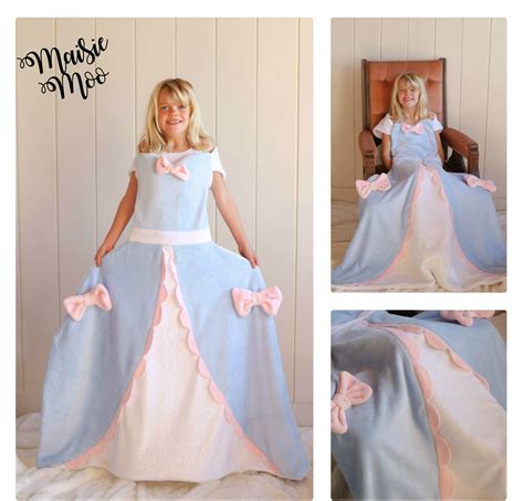 Diy Princess Dress Wearable Blanket Sewing Pattern Cricut Svg Etsy