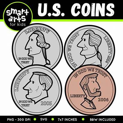 Clip Coins Coin Clipart Smartartsforkids Math Cartoon