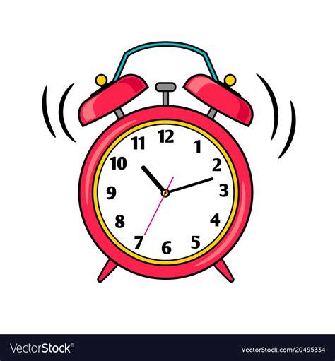 Download 101 alarm clock cartoon free vectors. Cartoon red ringing alarm clock Royalty Free Vector Image