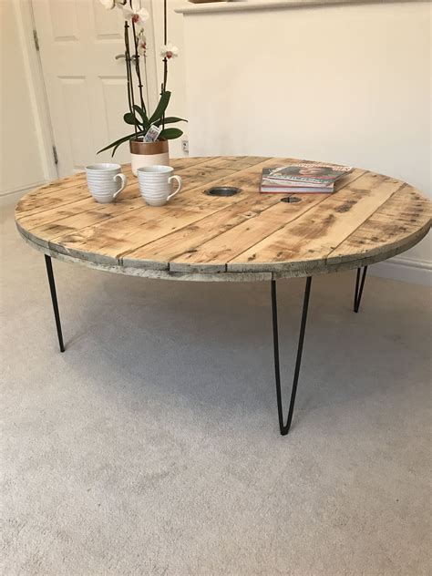 A wide variety of fans table options are available to you, such as power source, material, and warranty. Reclaimed Industrial Spool Coffee Table | Table, Farmhouse ...