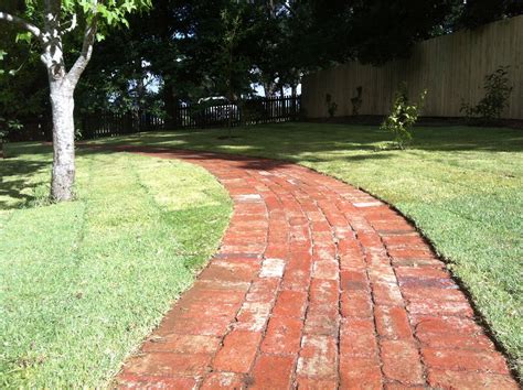 Red Brick Walkway Patterns How To Level A Slate Walkway