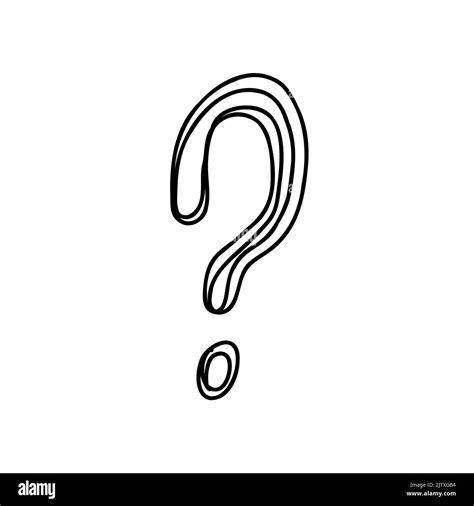 Questions Marks Hand Drawn Doodle Ask Sign Set Vector Who Why Faq Symbol Stock Vector Image