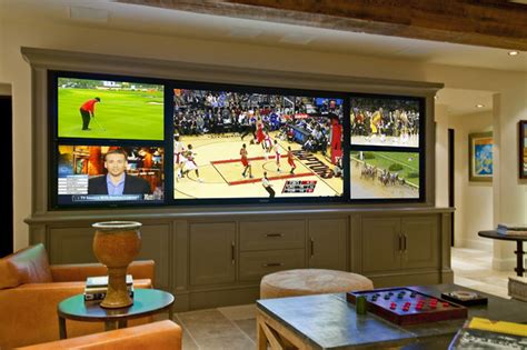 Multiple Tvs Design Ideas Pictures Remodel And Decor Man Cave Home