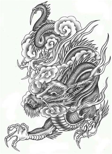 Dragon Tattoo Stencil Chinese Dragon Tattoos Tattoo Stencils