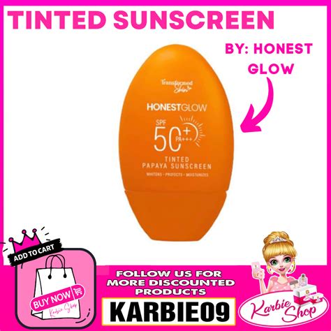 Orig Honest Glow Tinted Papaya Sunscreen 50g50spf New Product
