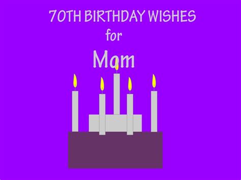 That's why it's important to take the time to celebrate this occasion with your mom and surprise her with a gift that will celebrate her, pamper her, or provide her with a special something she may not have thought of herself.however, choosing 70th birthday gift ideas for mom can be challenging. Collection of 70th Birthday Wishes for Mom | HubPages