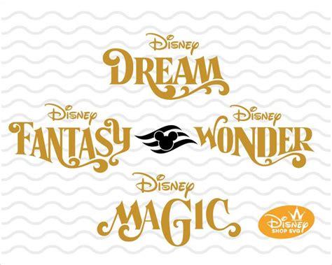 4 Disney Cruise Ship Names Disney Fantasy Svg Disney Magic Svg