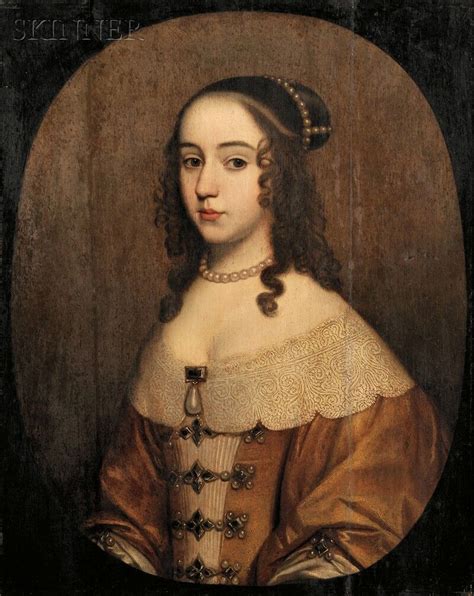 French School 17th Century Style Portrait Of A Young Woman Adorned