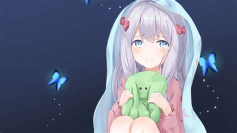 Desktop Wallpaper Cute Anime Girl Crying Sagiri Hd Image Picture