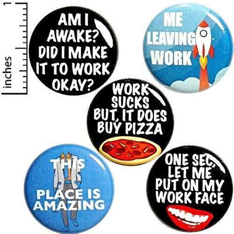 Work Buttons 5 Pack Backpack Pins Sarcastic Funny Pin Badge T Set 1 P20 5 In 2022 Backpack
