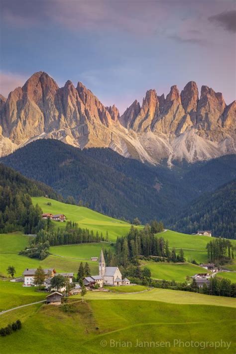 Dolomites From Val Di Funes Trentino Alto Adige Italy © Brian