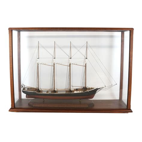 Sold Price Ships Model In Display Case June 6 0121 1000 Am Edt