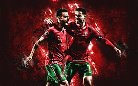 Download Wallpapers Bruno Fernandes Cristiano Ronaldo Portugal