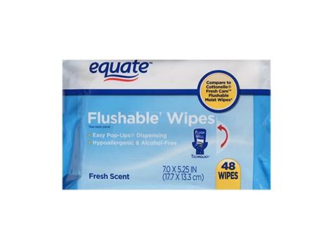 Equate Flushable Wipes Fresh Scent 48 Count Pack Of 3 Ingredients