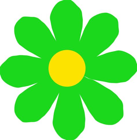 Bright Green Flower Clip Art At Vector Clip Art Online