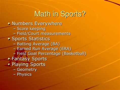 Ppt Math And Sports Powerpoint Presentation Free Download Id23875