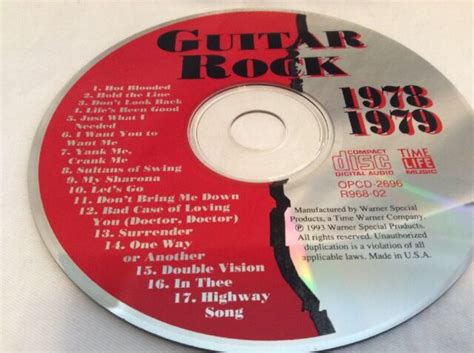 Time Life Music Guitar Rock 1978 1979 Various Artists Cd Oop Disc