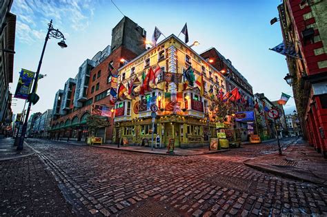 Street In Dublin Schauen Widescreen Fotografien Von Städten In