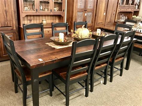 Black 42 X 8 Farm Table With Michaels Cherry 84 Rustic Top In 2020
