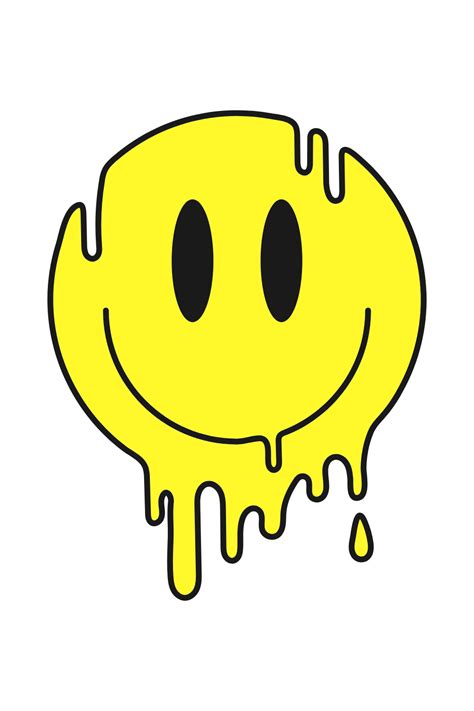 Dripping Smiley Face Line Drawing Cute Smiley Face Smiley Face Images