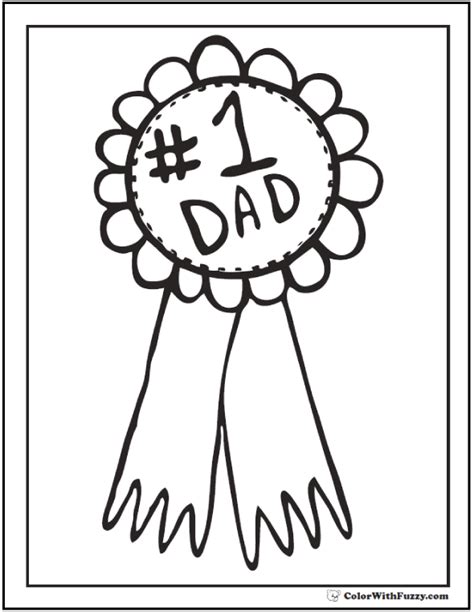 These make great homemade gifts too. Award: Father's Day Coloring Page - Complete With Ribbon