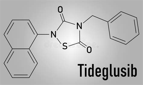 Tideglusib Drug Molecule Gsk 3 Inhibitor Skeletal Formula Stock