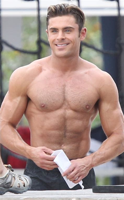 zac efron shows shirtless body on baywatch set and it s almost too hot to handle e news